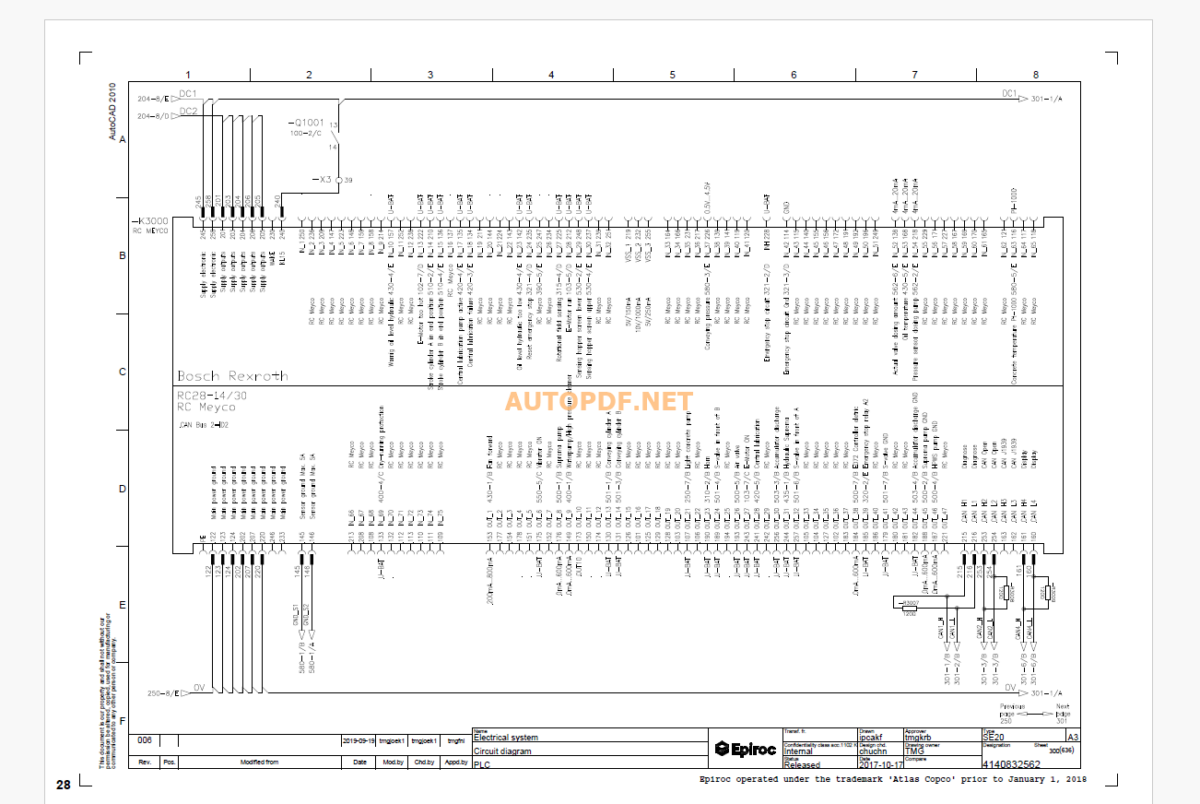 Epiroc Concrete Spraying Equipment Meyco SE30 Diagrams and Drawings Manual