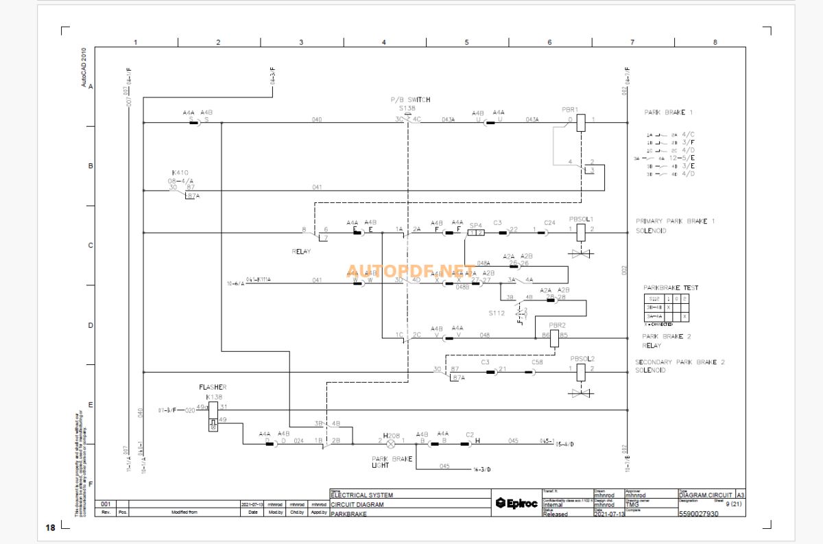 Epiroc Minetruck MT431B Diagrams and Drawings Manual