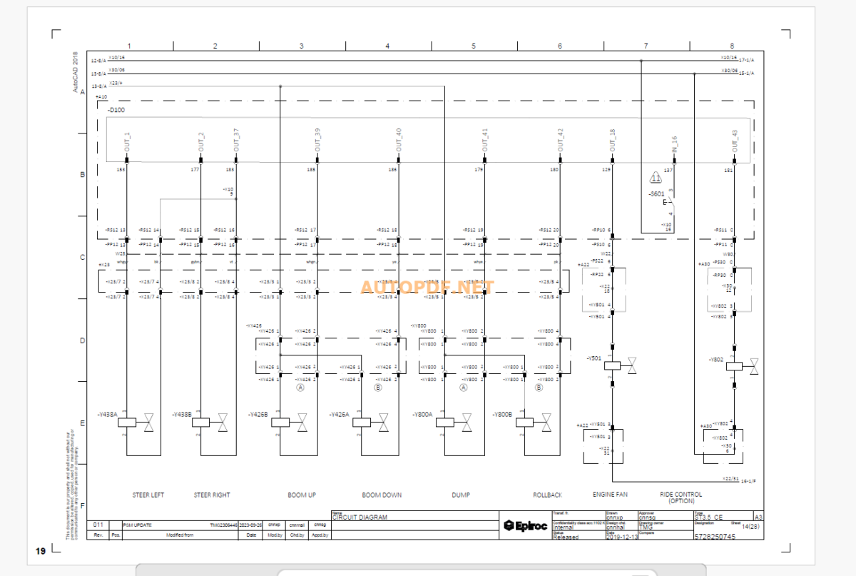 Epiroc Scooptram ST3.5 Diagrams and Drawings Manual