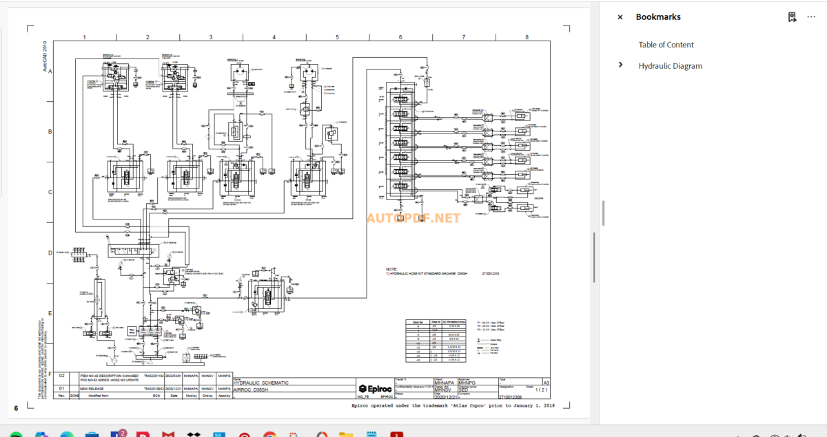 Epiroc AirRoc D35 SH Diagrams and Drawings Manual