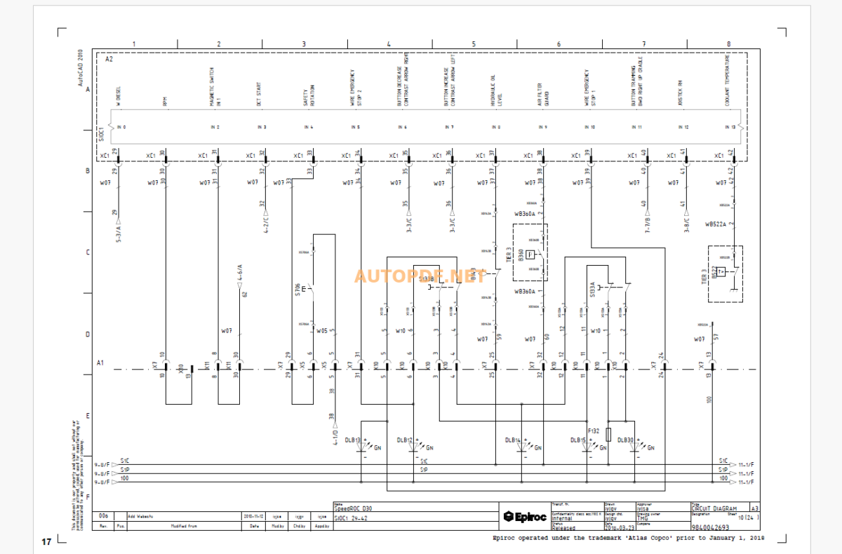 Epiroc SpeedROC D30 Diagrams and Drawings Manual