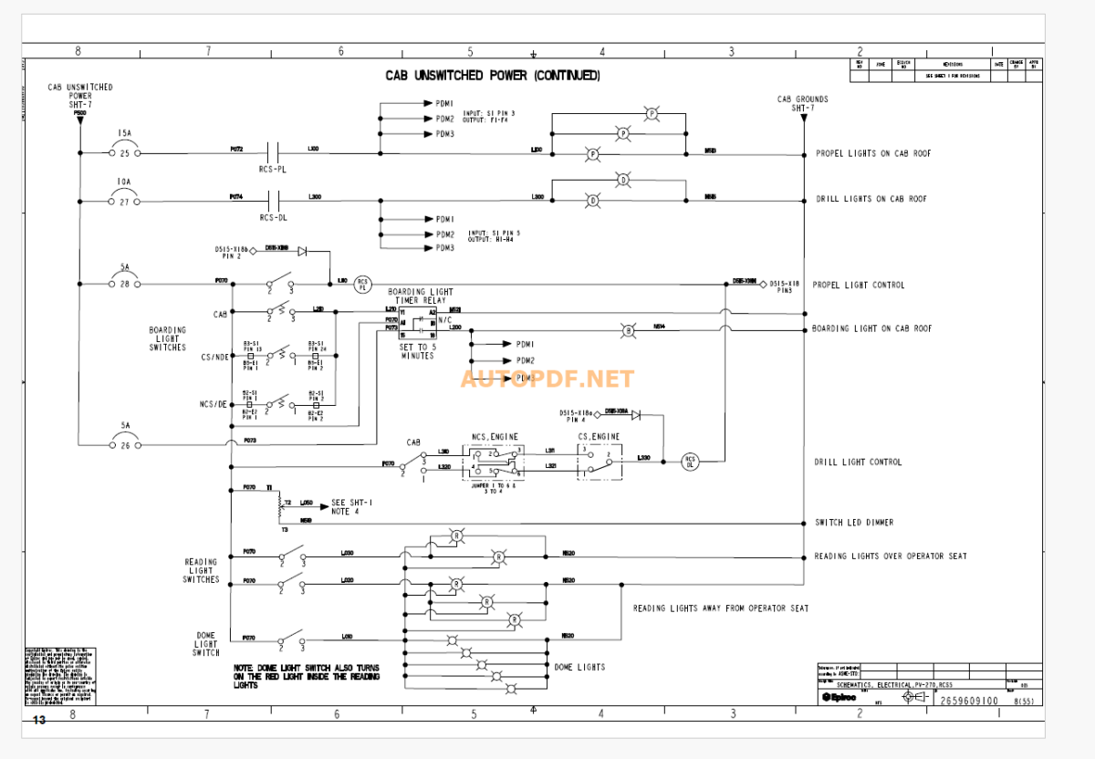 Epiroc Pit Viper PV275D Diagrams and Drawings Manual