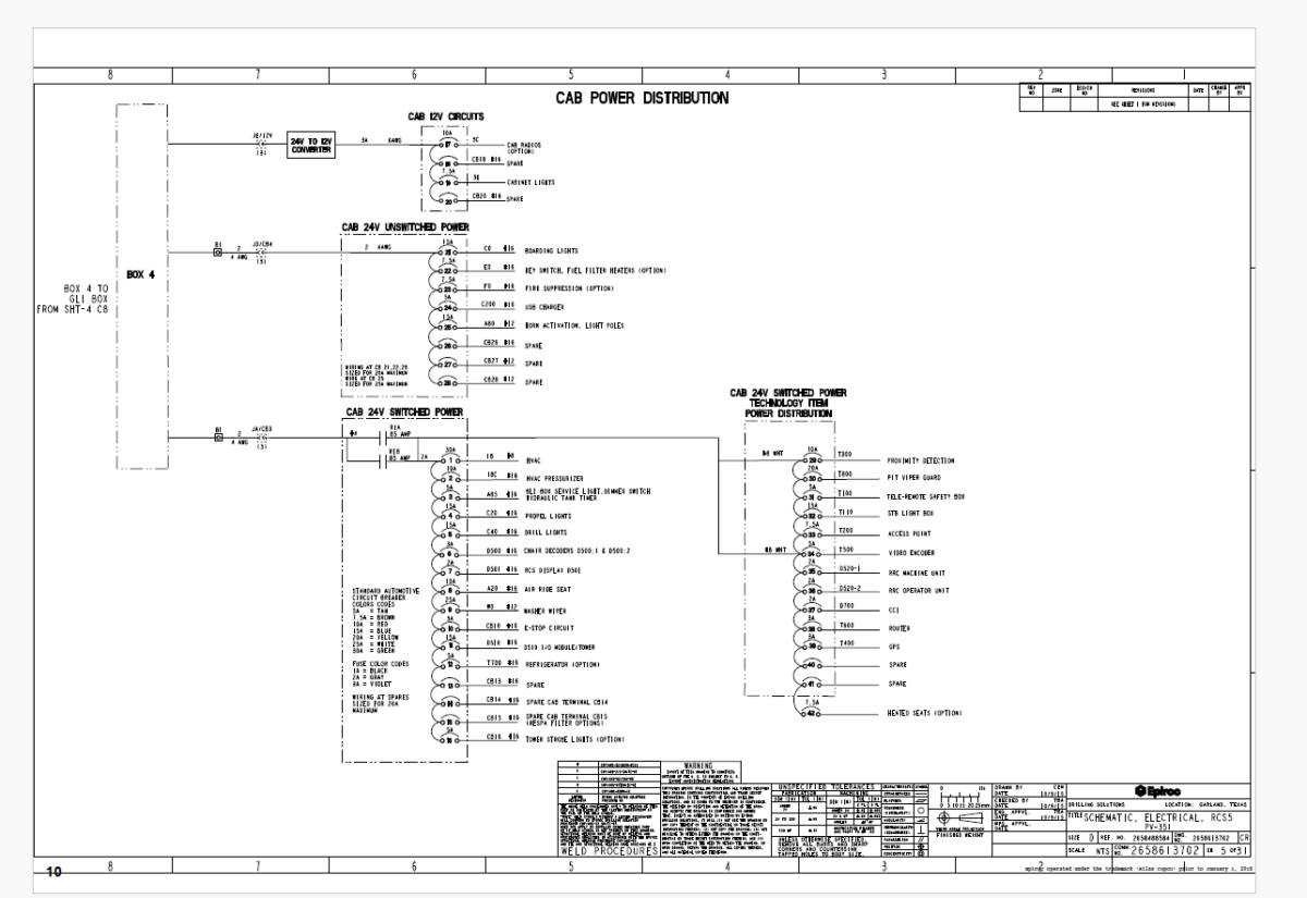 Epiroc Pit Viper PV351E Diagrams and Drawings Manual