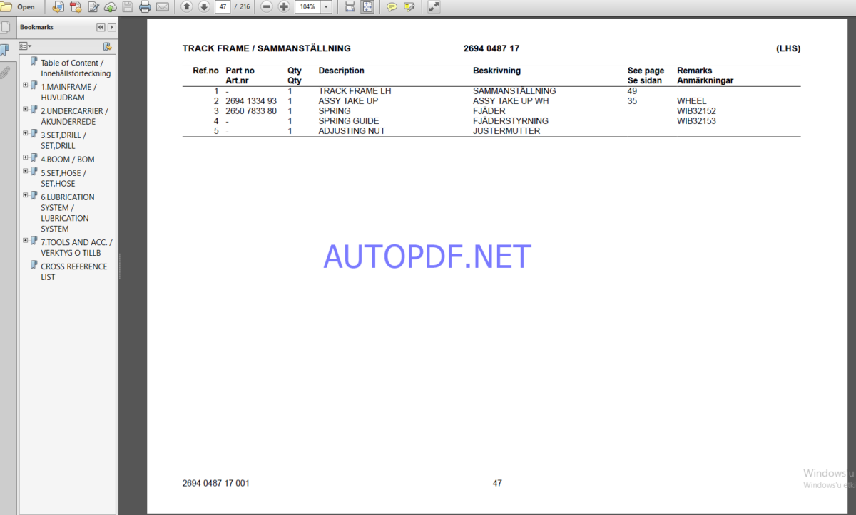 Epiroc AirROC D35 Spare Parts Catalog