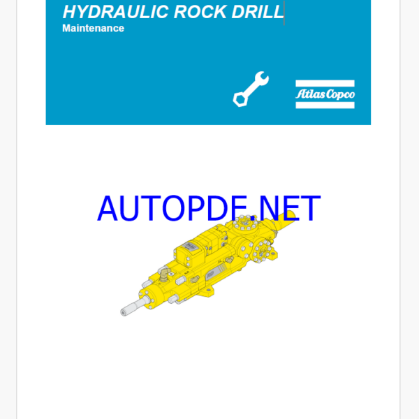 Atlas Copco RD 18S / RD 22S VERSION B HYDRAULIC ROCK DRILL Maintenance Manual