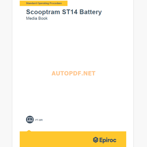 Epiroc Scooptram ST14 Battery Component Removal and Installation Instructions (Brasil)