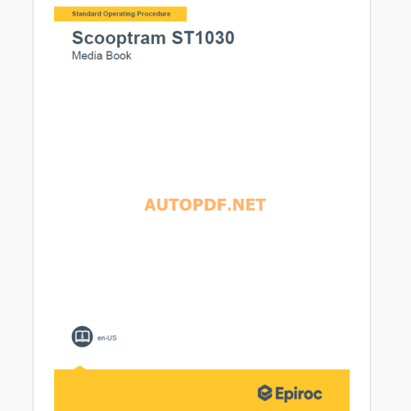 Epiroc Scooptram ST1030 Component Removal and Installation Instructions