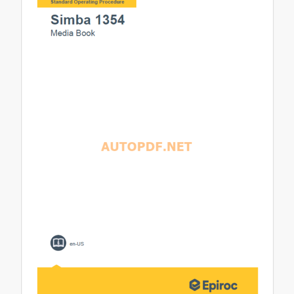 Epiroc Simba 1354 Component Removal and Installation Instructions