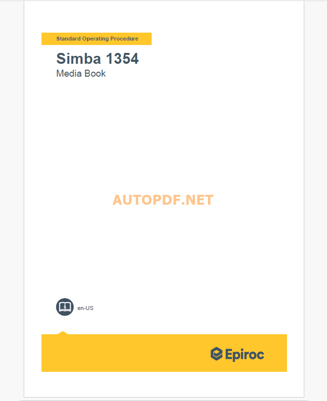 Epiroc Simba 1354 Component Removal and Installation Instructions