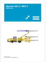 Atlas Copco Boomer XE3 C, WE3 C Maintenance Manual