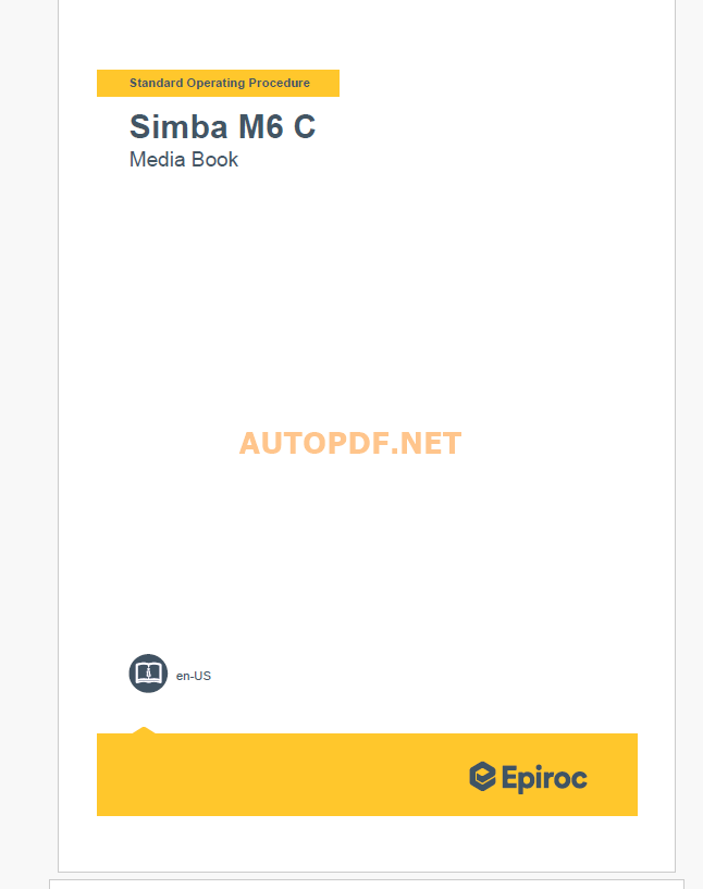 Epiroc Simba M6 C Component Removal and Installation Instructions