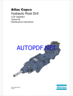 Atlas Copco Hydraulic Rock Drill COP 3060MEX Version B Maintenance Manual