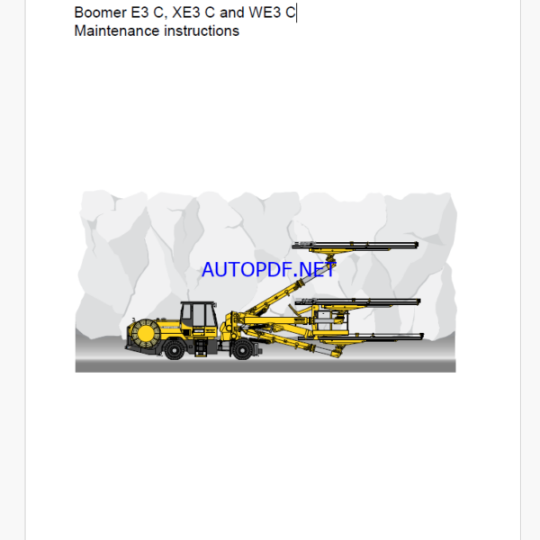 Atlas Copco Boomer E3 C, XE3 C and WE3 C Maintenance Manual