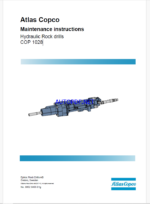 Atlas Copco Hydraulic Rock drills COP 1028 Maintenance Manual