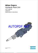 Atlas Copco Hydraulic Rock Drill COP 3060CR Version B Maintenance Manual