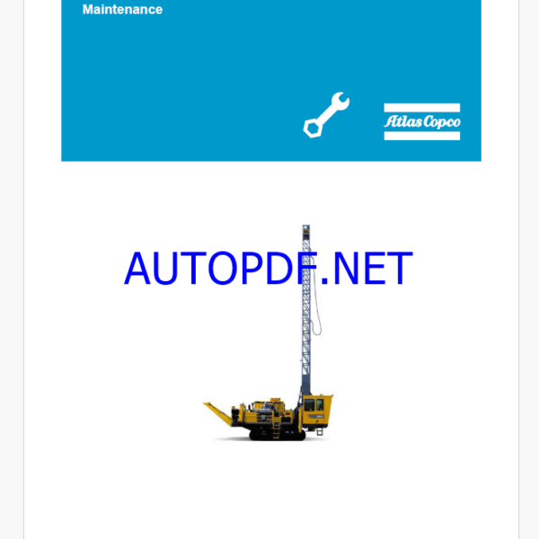 Atlas Copco DM25-SP Maintenance Manual