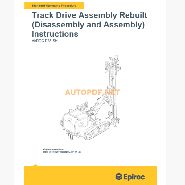 Epiroc AirROC D35 SH Component Removal and Installation Instructions