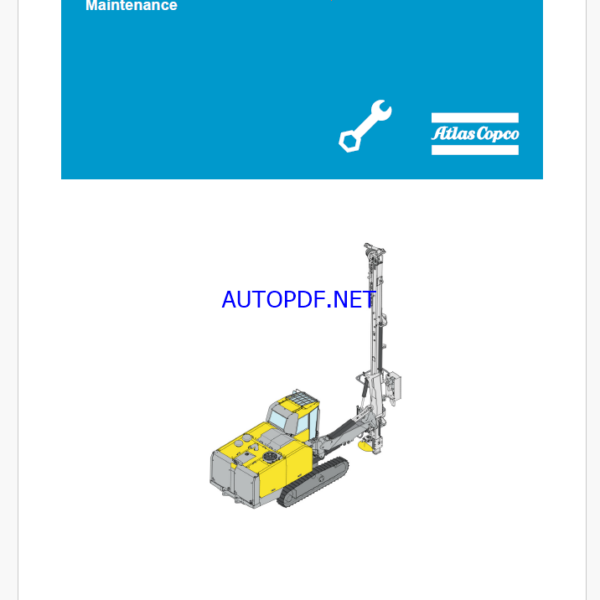 Atlas Copco SMARTROC T45-10 Maintenance Manual