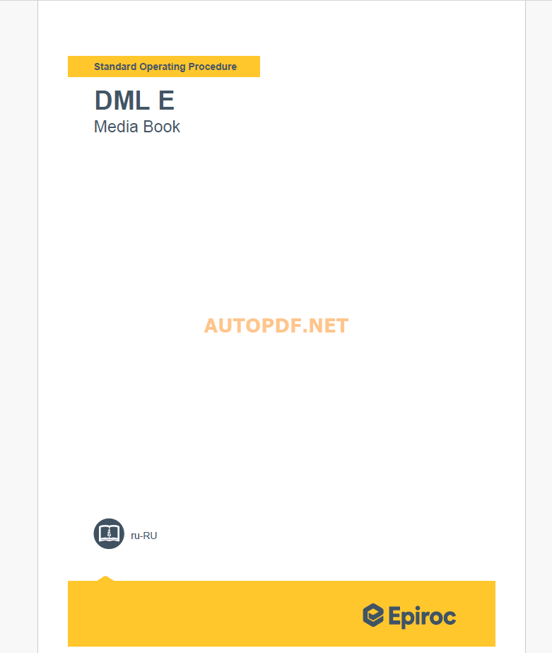 Epiroc Drill Master DML E Component Removal and Installation Instructions (Russian)