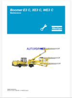 Atlas Copco Boomer E3 C, XE3 C, WE3 C Maintenance Manual