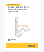 Epiroc Water Well Drill T3W Component Removal and Installation Instructions