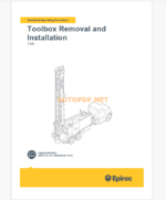 Epiroc Water Well Drill T3W Component Removal and Installation Instructions