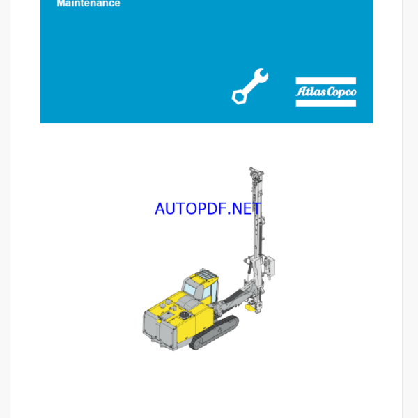 Atlas Copco SMARTROC C50 Maintenance Manual