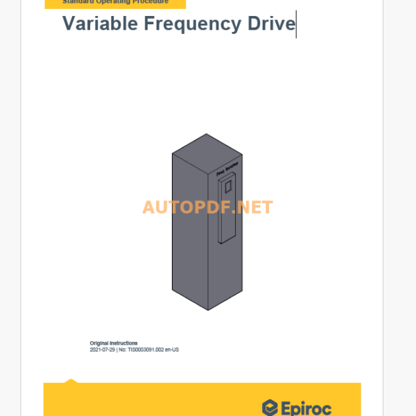 Epiroc Variable Frequency Drive Component Removal and Installation Instructions