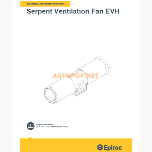 Epiroc Serpent Fans Component Removal and Installation Instructions