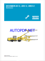 Atlas Copco BOOMER E3 C, XE3 C, WE3 C Maintenance Manual