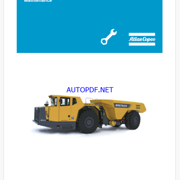 Atlas Copco MT42 Maintenance Manual