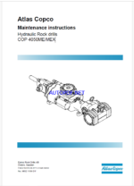 Atlas Copco Hydraulic Rock drills COP 4050ME/MEX Maintenance Manual