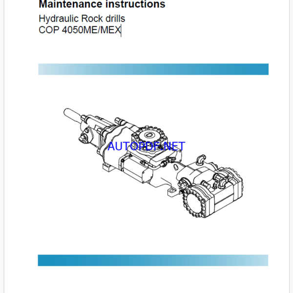 Atlas Copco Hydraulic Rock drills COP 4050ME/MEX Maintenance Manual