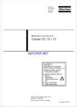 Atlas Copco Carrier DC 10 / 11 Maintenance Manual