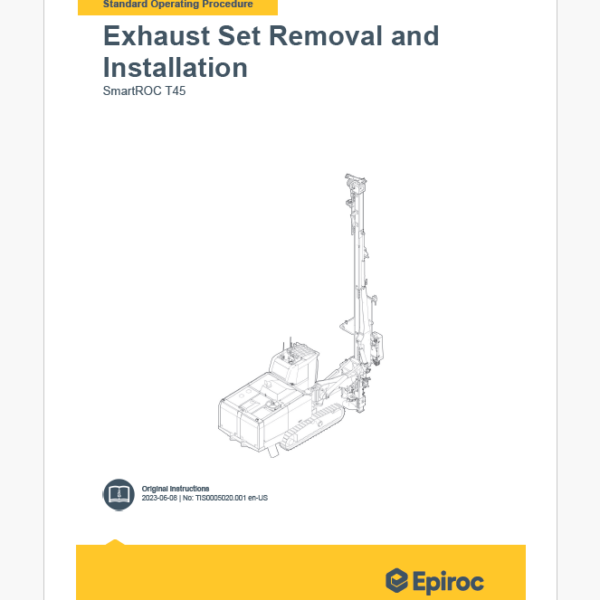 Epiroc SmartROC T45 Component Removal and Installation Instructions