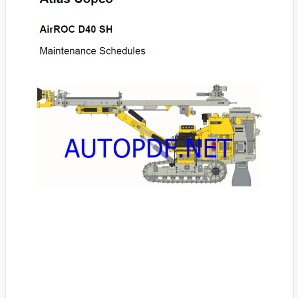 Atlas Copco AIRROC D40 SH Maintenance Manual