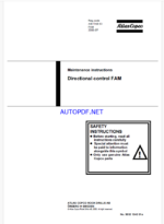 Atlas Copco Directional control FAM Maintenance Manual