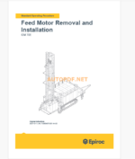 Epiroc IDM70E Blast Hole Drills Component Removal and Installation Instructions