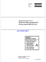 Atlas Copco Simba Drill Rigs equipped with Drilling System EDS 12L/18L Maintenance Manual