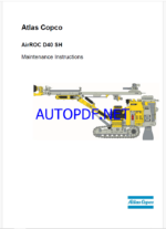 Atlas Copco AirROC D40 SH Maintenance Manual