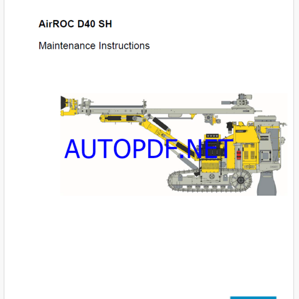 Atlas Copco AirROC D40 SH Maintenance Manual