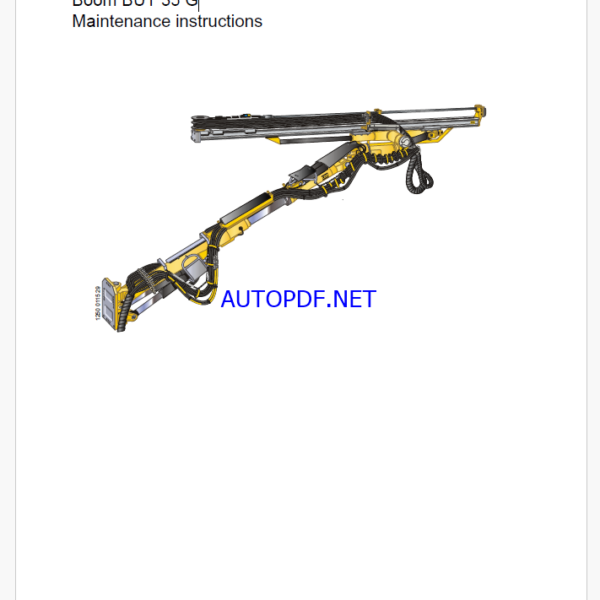 Atlas Copco Feed Boom BUT 35 G Maintenance Manual