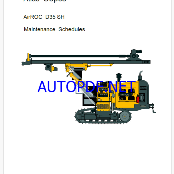 Atlas Copco AirROC D35 SH SH Maintenance Manual