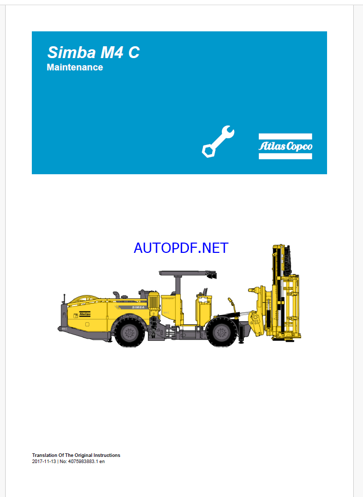 Atlas Copco Diamec Smart 4 Maintenance Manual