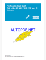 Atlas Copco RD 18S / RD 22S VERSION B HYDRAULIC ROCK DRILL Maintenance Manual