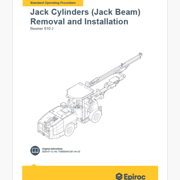 Epiroc Boomer S10 J Component Removal and Installation Instruct