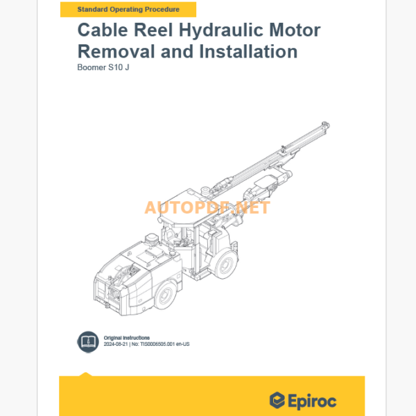 Epiroc Explorac 235 Component Removal and Installation Instructions