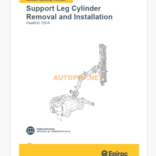 Epiroc FlexiROC T20 R Component Removal and Installation Instructions