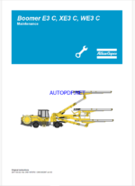 Atlas Copco Boomer E3 C, XE3 C, WE3 C Maintenance Manual