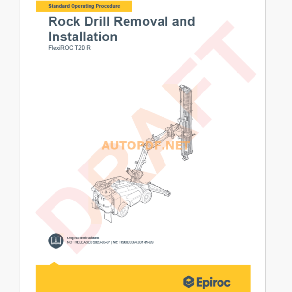 Epiroc FlexiROC T20 R Component Removal and Installation Instructions